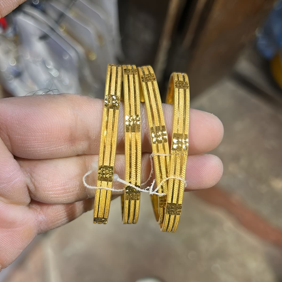 Gold Plated Leaf Design Bangles Set for Women & Girls | Stylish Traditional Designer Kada Set of 4 | Party Wear & Wedding Jewellery image 1